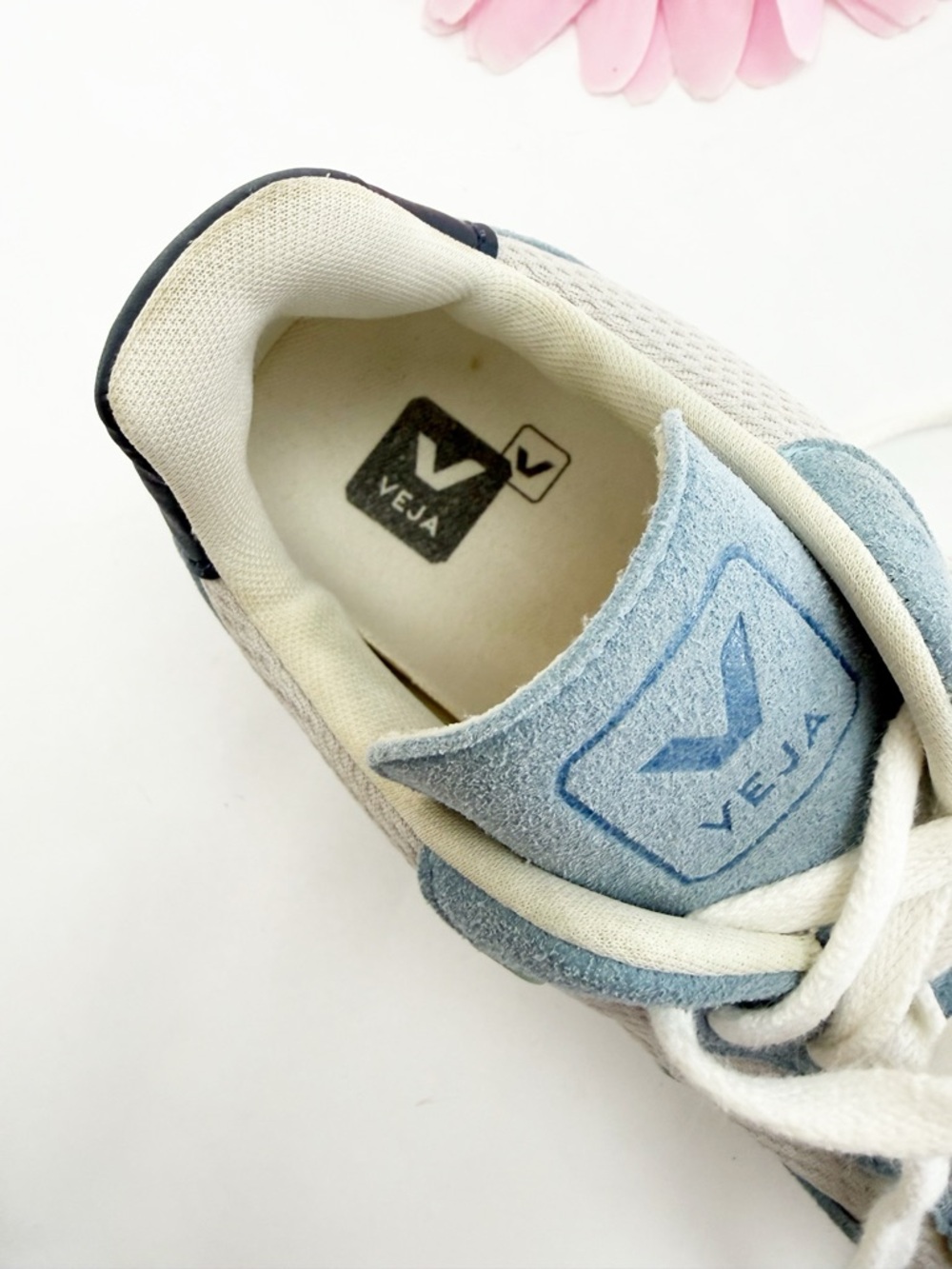 Veja SDU Rec Alveomesh Trainers Sneakers Light Grey/Matcha Green/Steel Blue - Picture 6 of 11